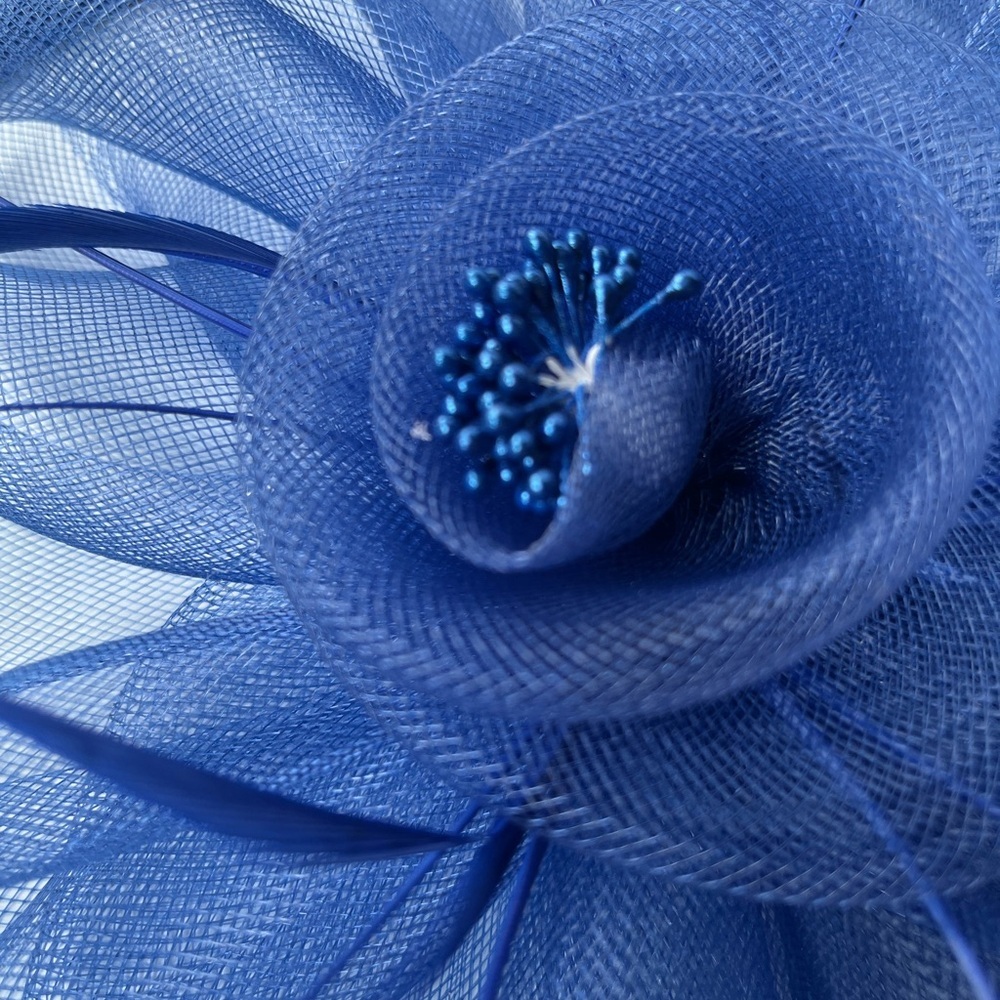 NEW Fascinator Royal Blue Hat - Picture 7 of 12